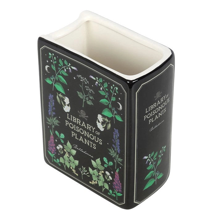 Poisonous Plants Gothic Botanical Book Shaped Vase - MID MAY ARRIVAL