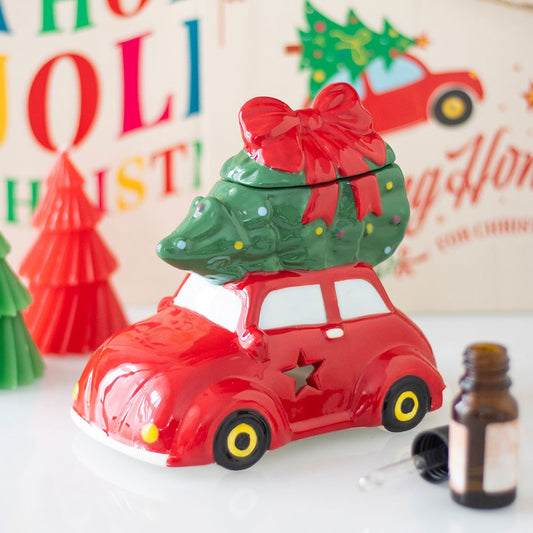 Ceramic Car with Christmas Tree Oil/wax Burner
