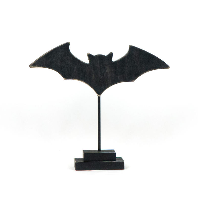 Wooden Cutout Bat On Stand 25cm