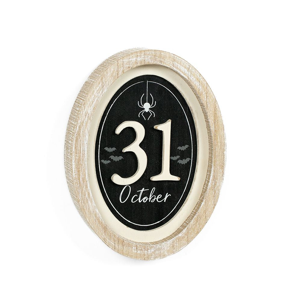 Halloween Wooden Frame October 31st Sign