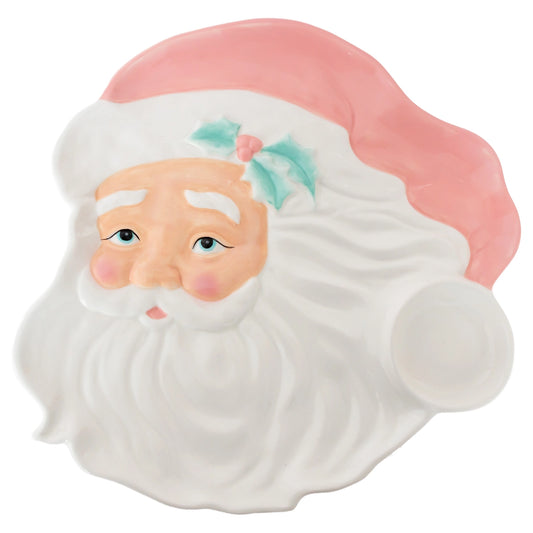 Pink Santa Ceramic Christmas Dip Platter - LATE SEPTEMBER ARRIVAL