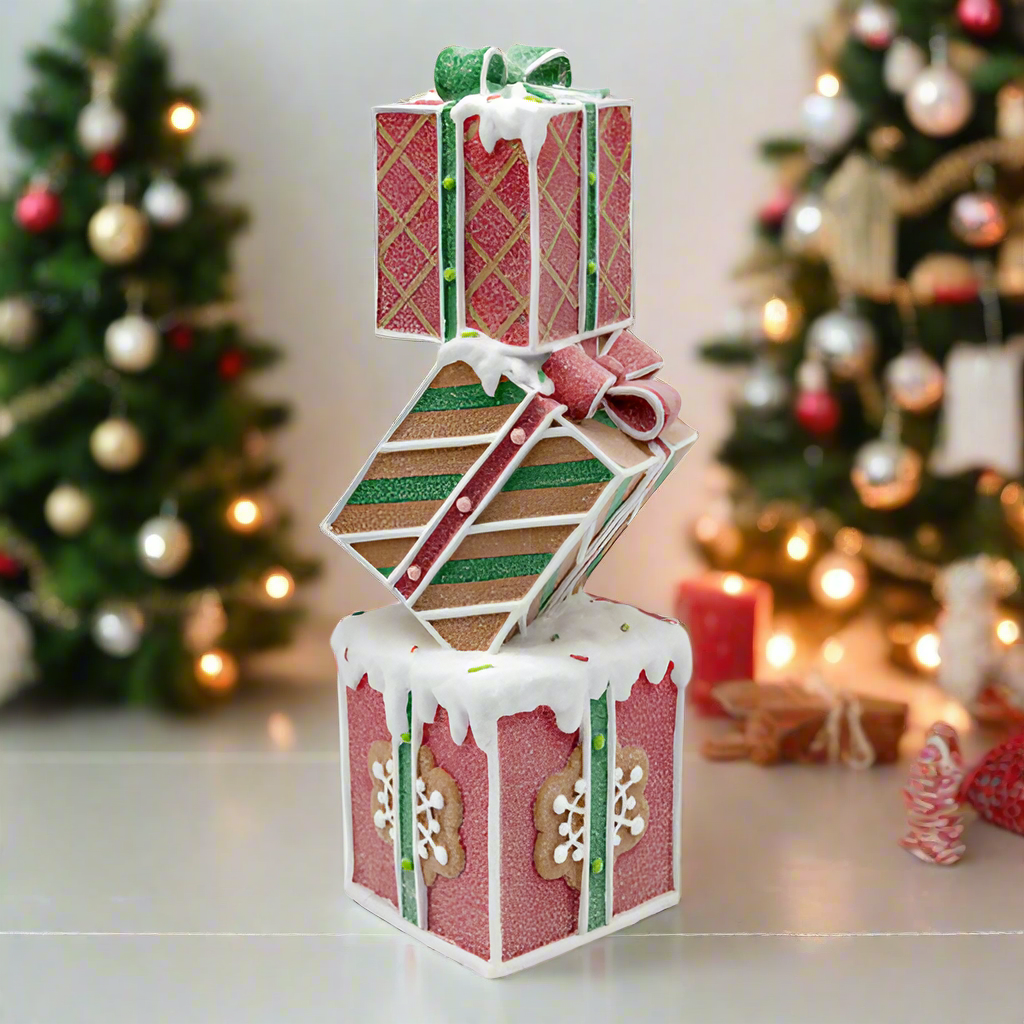 Traditional Gingerbread Standing Gift Box Stack - SEPTEMBER ARRIVAL