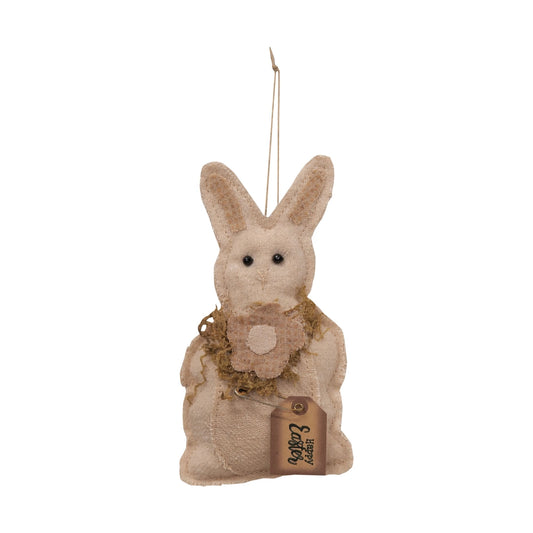 Fabric Happy Easter Flower Bunny Hanging